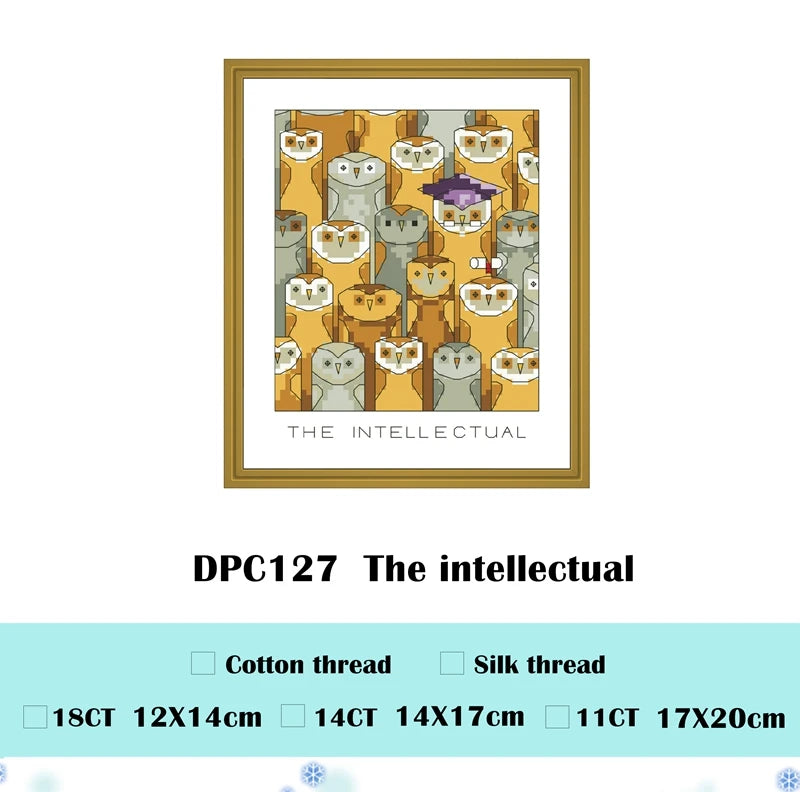 The imposter insomniac cross stitch package cartoon 18ct 14ct cloth cotton thread embroidery DIY handmade needlework