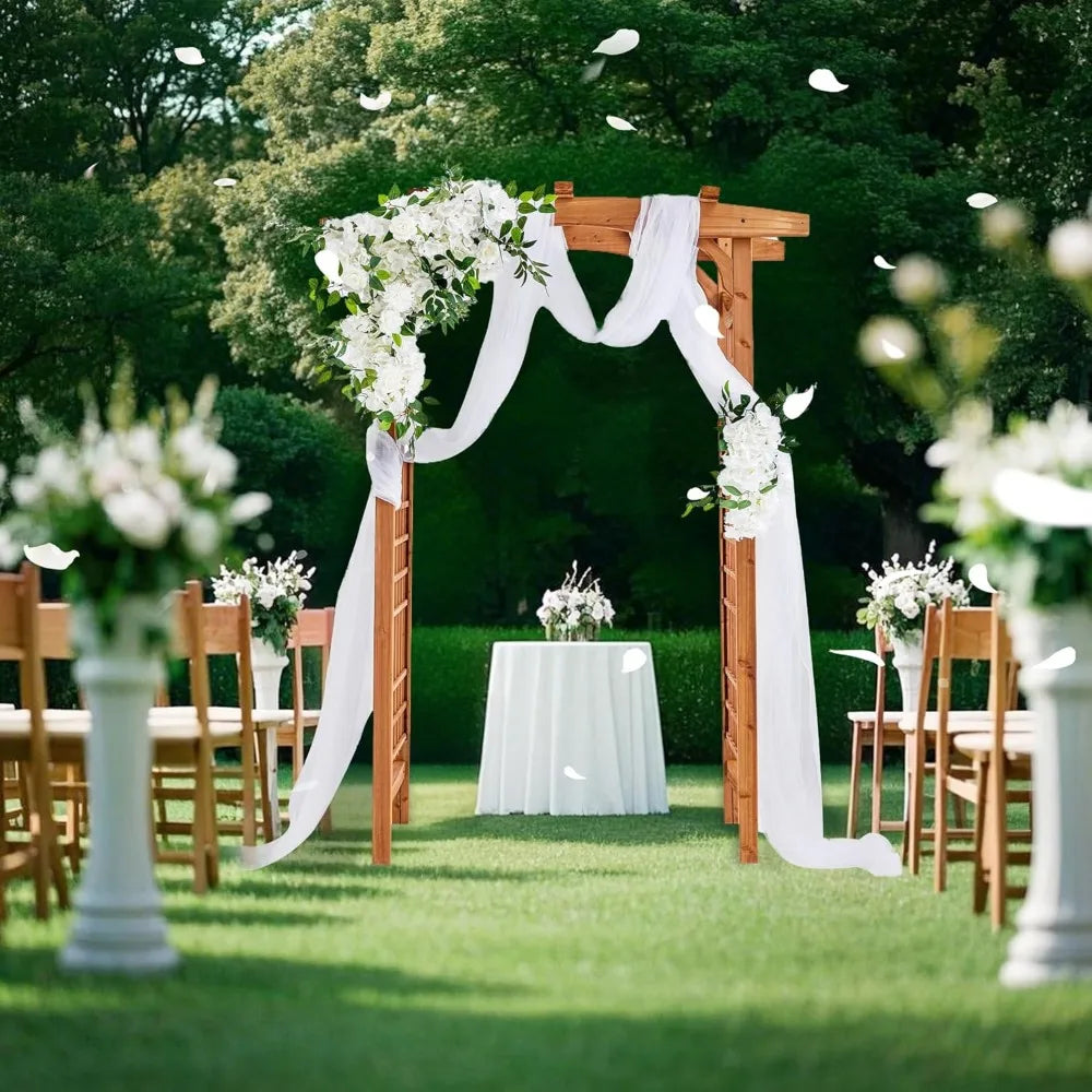 Solid Fir Wooden Garden Arch Premium Outdoor Trellis for Climbing Plants, 83.12”H×59”W×29.75’’D, Also can be Used for Wedding an