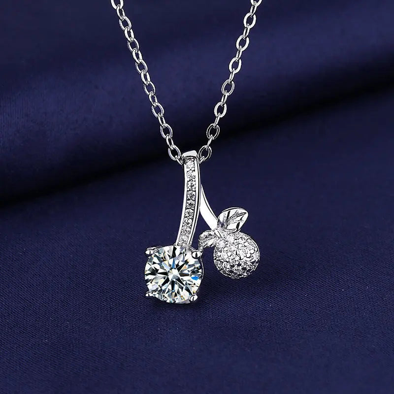 925 Sterling Silver Necklace For Women Round Pendent Sparkling Pave CZ Necklace Fashion Anniversary Birthday Jewelry Gifts N325