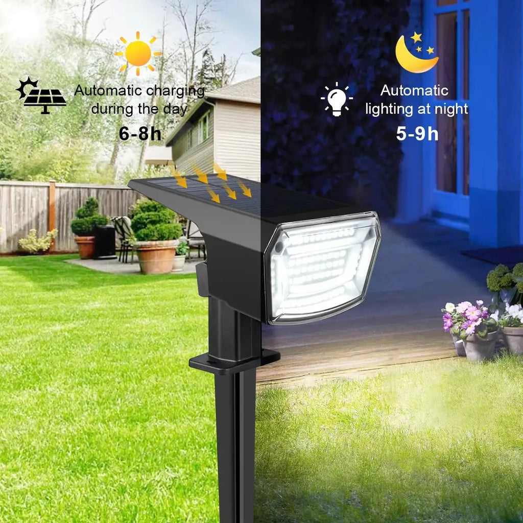 Solar Led Spotlight Landscape Lamp Powered Lights Warm White Fence Lamps Outdoor Yard Decorations Waterproof Dusk To Dawn Garden