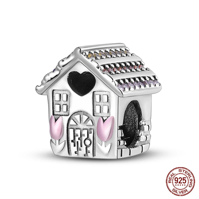 925 Sterling Silver Romantic Heart Series Charms Beads Fit Qikaola 925 Original Bracelet DIY Mother's Day Jewelry Gifts