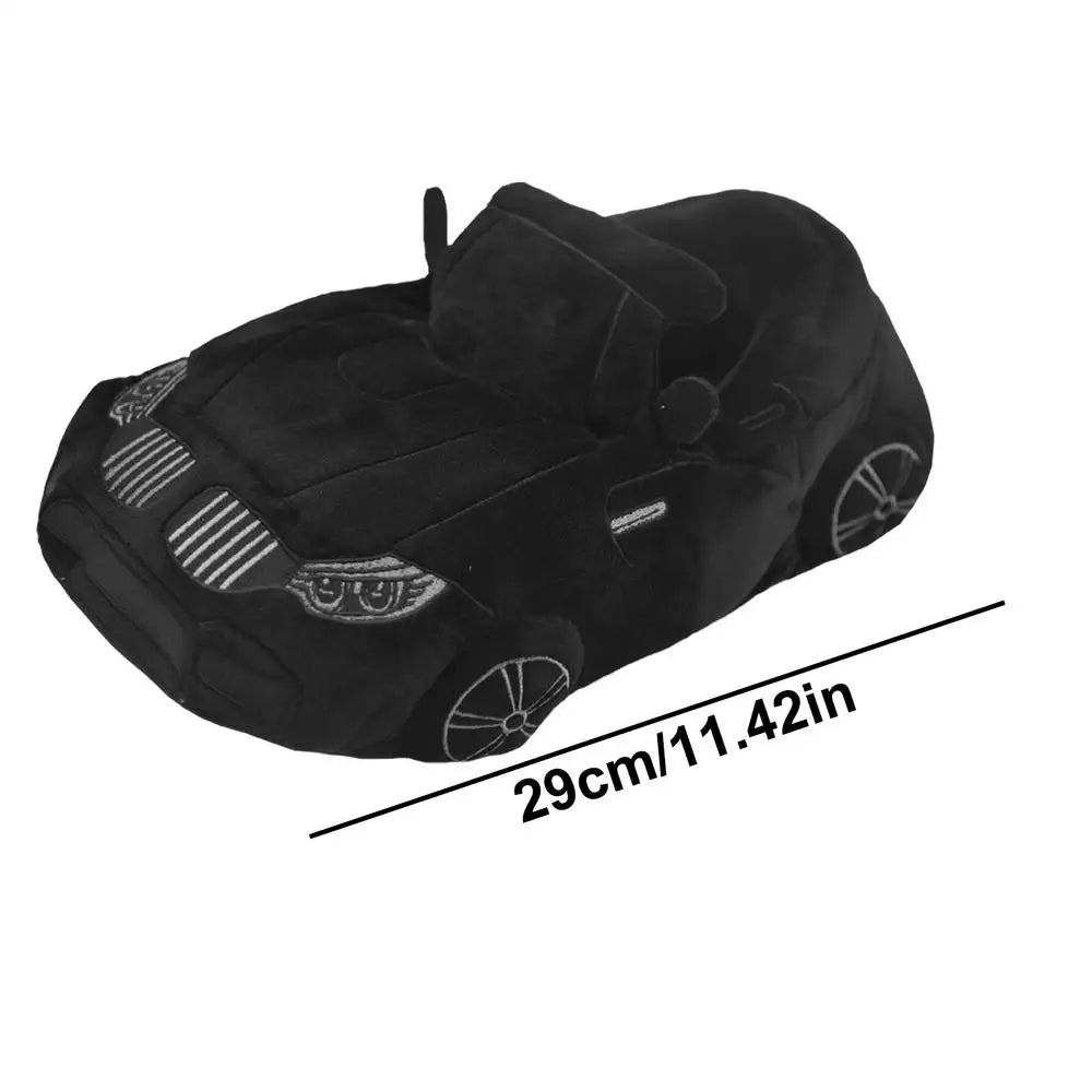 Plush Slippers Cartoon Plush Shoes Portable Fuzzy House Slippers Soft Racing Car Slippers For Family Gatherings Picnics