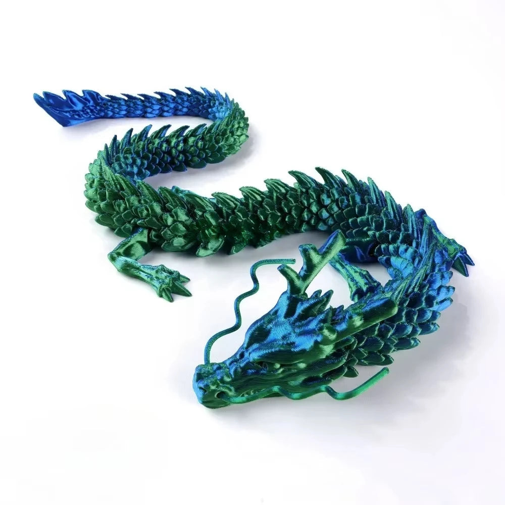 22/30/45cm New Luminous 3D Printed Dragon Glow in The Dark Flying Dragon Rotatable Articulated Wing Dragons Home Ornaments