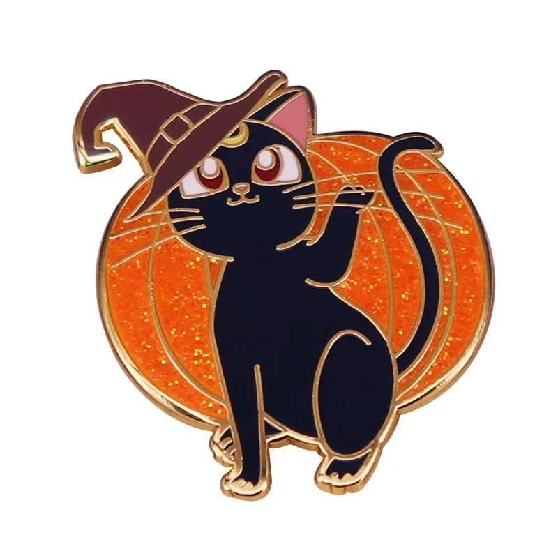 NEW Gothic Enamel Pins Halloween Terror Metal Brooch   Send Friend Fans Boutique Medal Gift Fashion Anime Badges Collecting