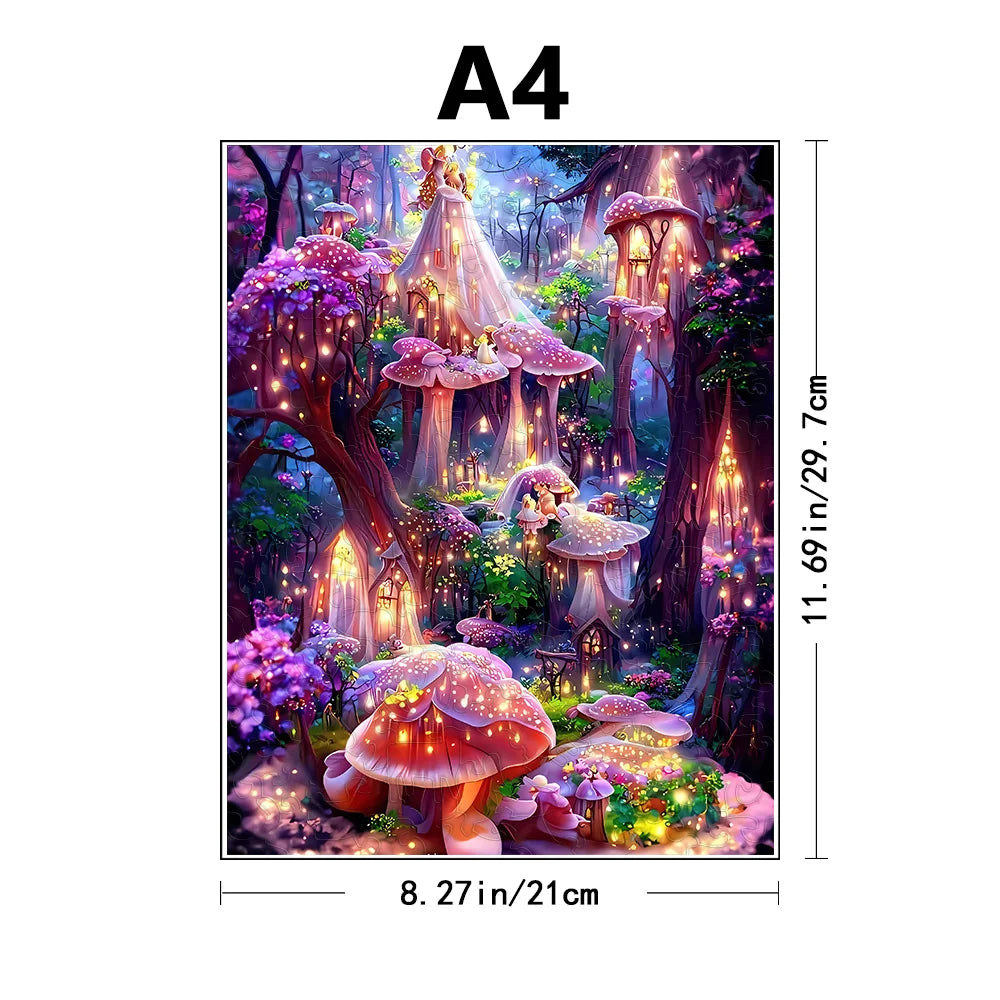 Castle Wooden Puzzle Romantic Fantasy World Handmade Exploration Fun Art World Puzzle Gift Surprise Children's Puzzle Toys