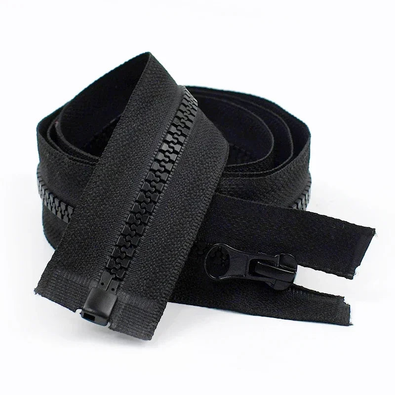 1Pc 5# 8# Sewing Resin Zipper 60-300cm Single/Double Zippers Sliders Long Zip Coat Tent Zips Repair Kit Bag Clothes Accessories
