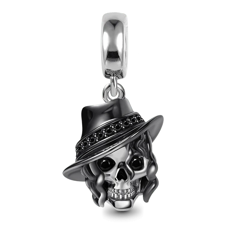 Miniso Scared Skeleton Ghost Series 925 Sterling Silver Charm Halloween hat Bead Fit Women Original Bracelet Jewelry For Gift