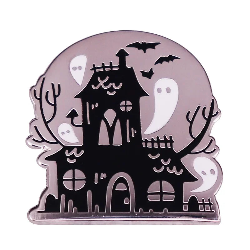 NEW Gothic Enamel Pins Halloween Terror Metal Brooch   Send Friend Fans Boutique Medal Gift Fashion Anime Badges Collecting