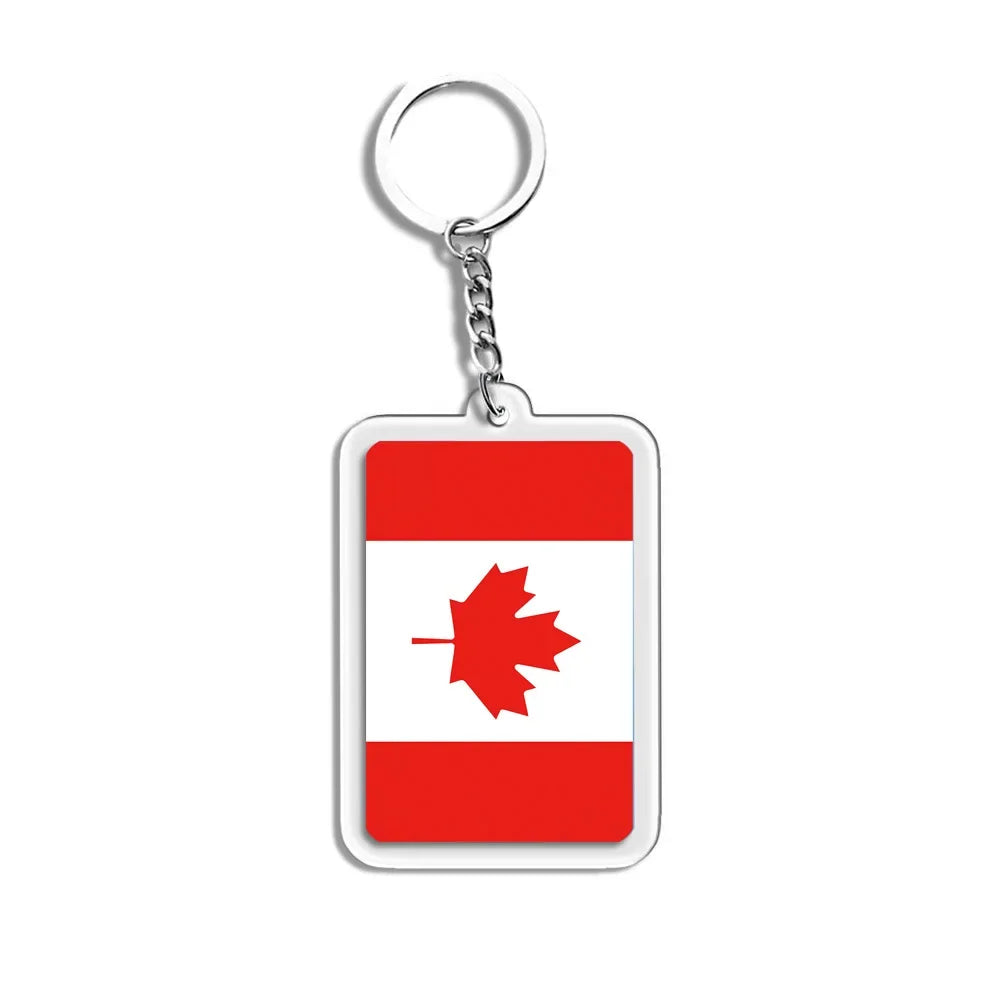 National Flag Keychain Serbia Spain Argentina USA Brazil France Portugal Denmark Poland Tunisia Flags Football Keyring Gifts