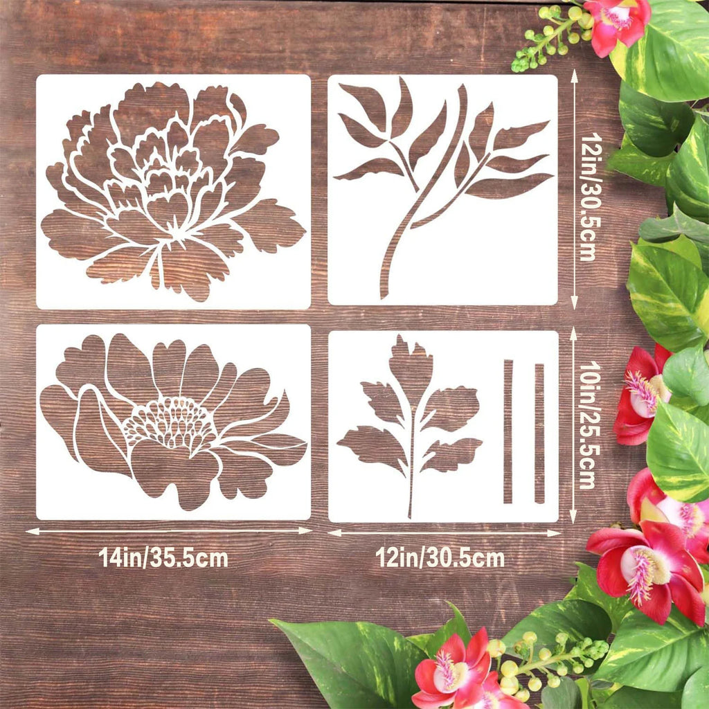 Garden Fence Large Flower Template Diy Handicraft Painting Template Inkjet Painting Template Wooden Wall Canvas Drawing Card