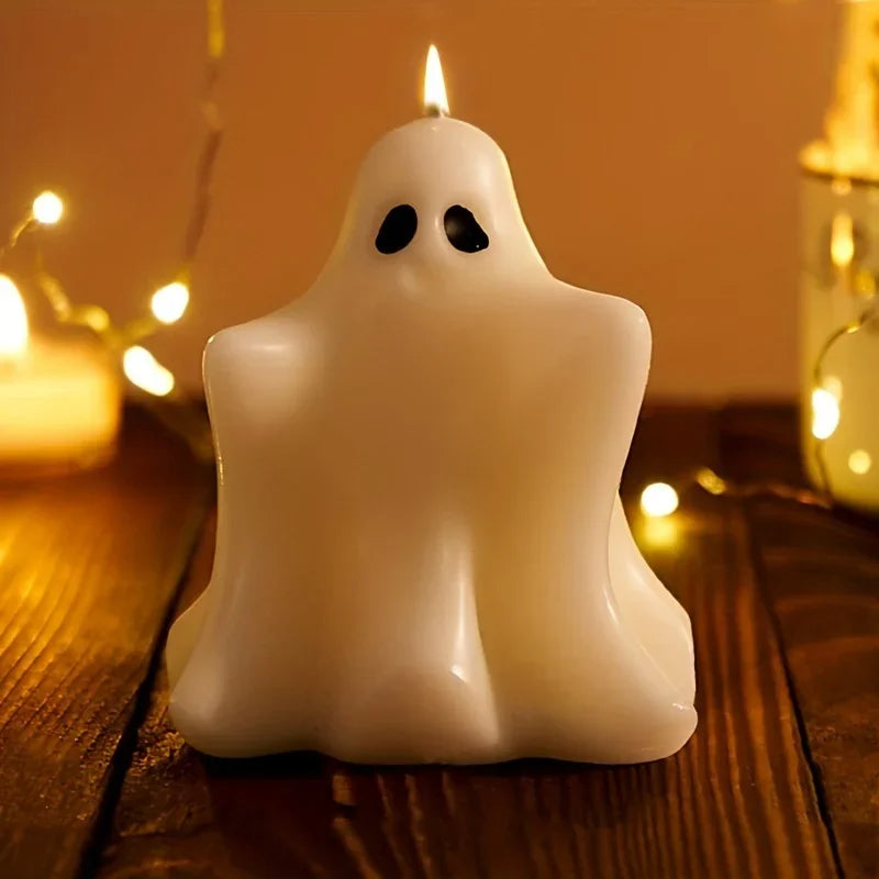 Handcrafted Halloween Ghost Candle Aromatherapy Smokeless Romantic Atmosphere Candle Styling Handmade Gift Festival Gift