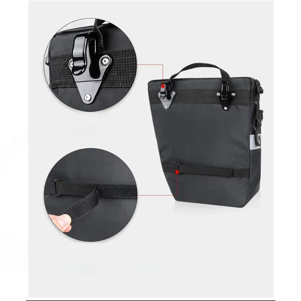 Cargo Rack Bag Shoulder Bag Laptop Pannier Rack Bicycle Bag Professional Cycling Accessories 3 in 1-Green