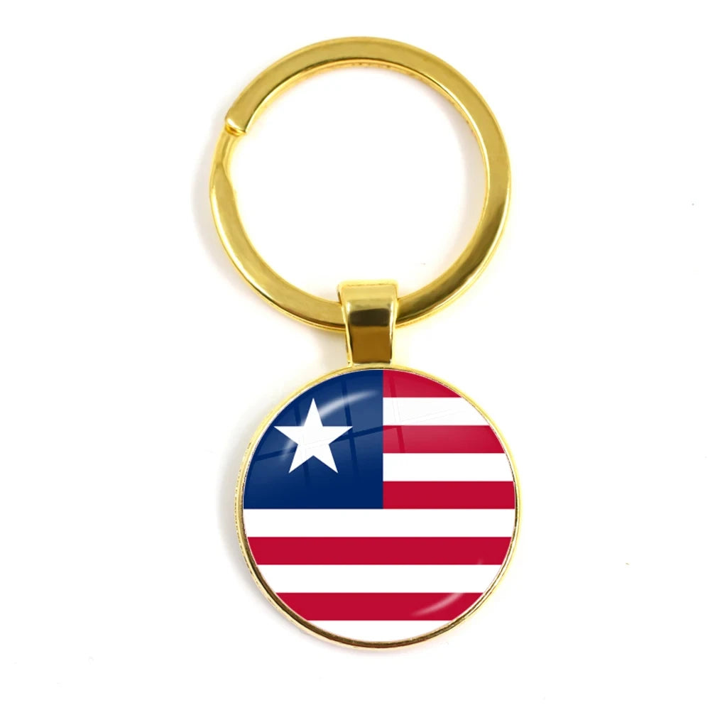 South Africa,Mozambique,Liberia,Cameroon,Cape Verde,Papua New Guinea,Algeria,Belgium,Portugal National Flag Keychains For Gift