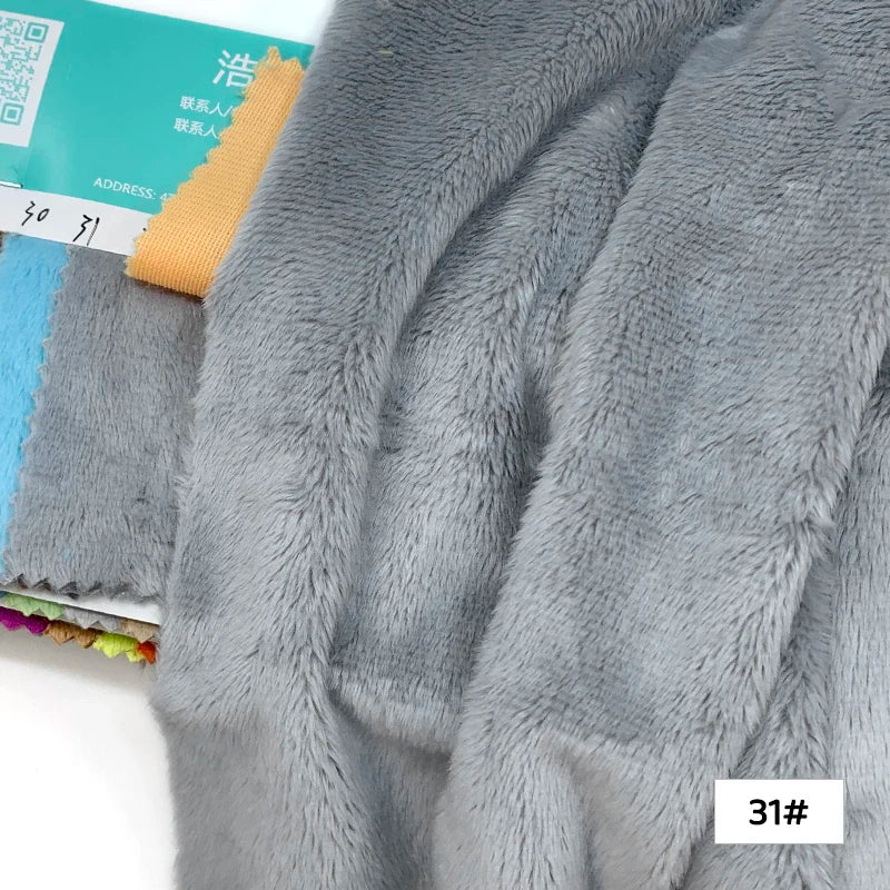 Plush Fabric 5mm Pile Length 100 Polyester 100 Colors Can Be Choose Hair Material For Popular Cotton Dolls DIY Handmade Fabric