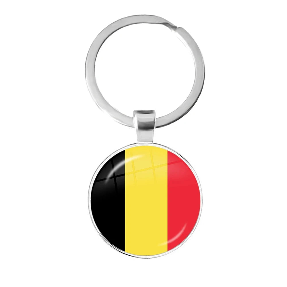 South Africa,Mozambique,Liberia,Cameroon,Cape Verde,Papua New Guinea,Algeria,Belgium,Portugal National Flag Keychains For Gift