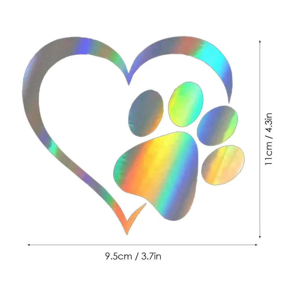 Wall Sticker Print Pet Paw With Heart Dog Cat Vinyl Decal Car Window Bumper Wall Sticker Decor For Home Wallpaper Cute ﻿