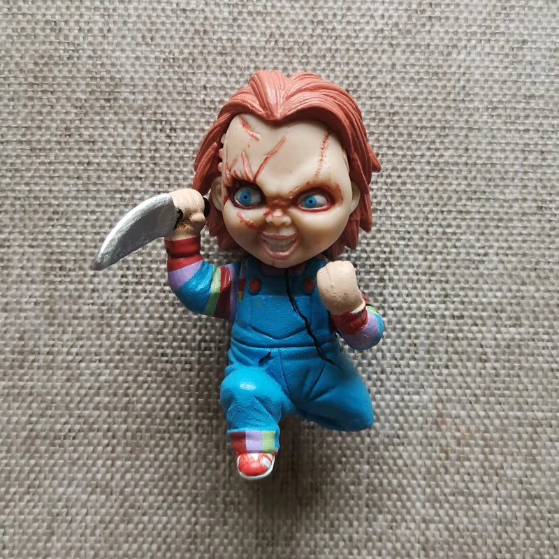 Original Chucky Anime Cartoon Horror Bride Figure Keychain Pendant Limite Collect Movie Film Model Toy Halloween Gift for Adult
