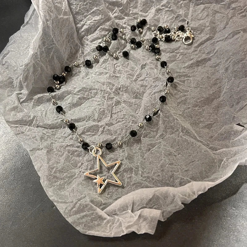 Y2k Love Heart Necklace for Women Fashion Hip Hop Red Hearts Pink Pendants Necklaces Rope Chain Girls Rave Gift Gothic Jewelry