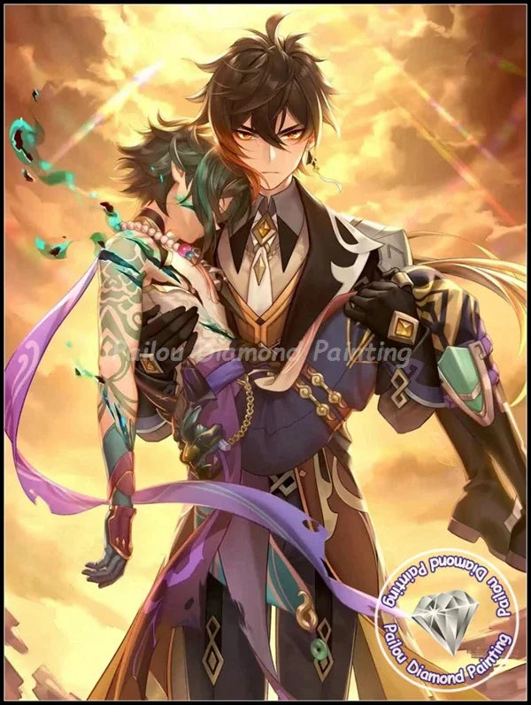 MINISO 5D DIY Diamond Painting Xiao Kazuha Wanderer Style Embroidery Square/Circular Mosaic Art Home Decoration Handmade DIY