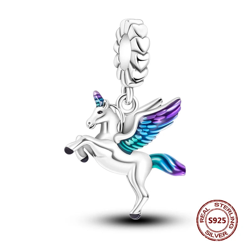 925 Sterling Silver Strawberry Turtle Owl Charm Beads Suitable For Original Bracelet Women DIY Jewelry Making Birthday Gifts