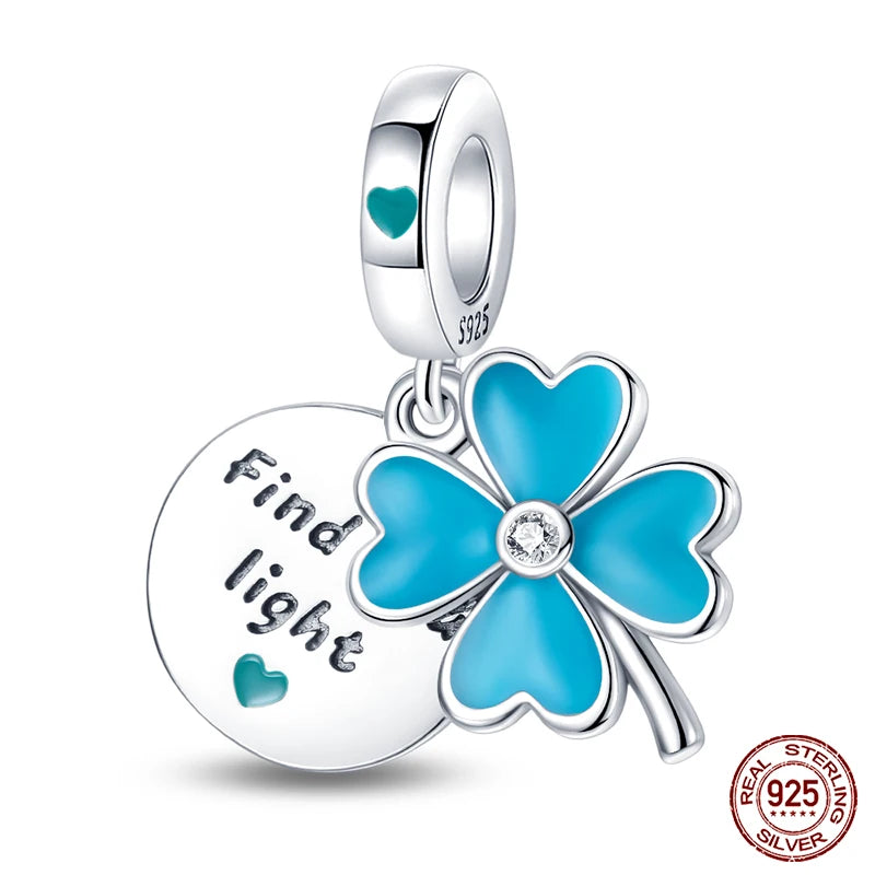 Original Ocean Series Fit 3mm Bracelet 100% Authentic 925 Sterling Silver Turtle Crab Mermaid Charm Beads DIY Jewelry Gift