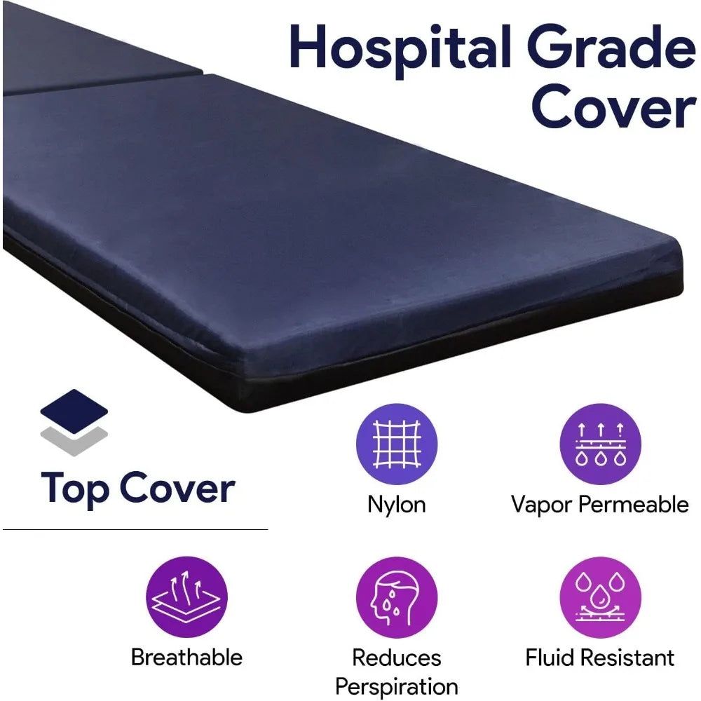 High-Density Impact-Resistant Safety Floor Mat - Aids The Bed of Elderly and Handicapped Patients