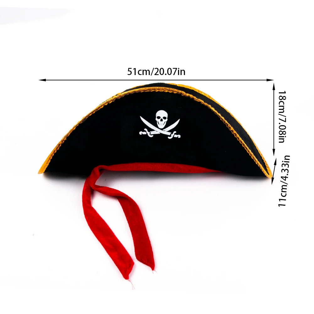 Children Pirate Captain Cosplay Costume Props Pirate Eye Patch Hook Coins Telescope Kids Favors Gift Toy Pirate Party Halloween