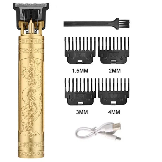 Portable Hair Cutting Machine T9 Vintage Hair Clipper USB Fast Charging Shaver Barber Cordless Hair Trimmer For Men's Barbe