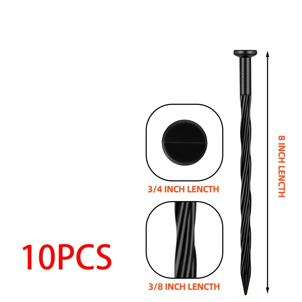 Plastic Landscape Edging Anchoring Stakes 8-Inch Garden Lawn Yard Landscaping Spikes for Paver Edging Weed  Tent Artificial Turf