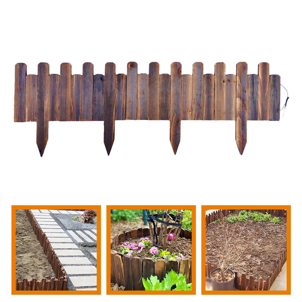 Vegetable Field Fence Edging for Garden Gardening Decorative Wood Landscape Courtyard Border Picket