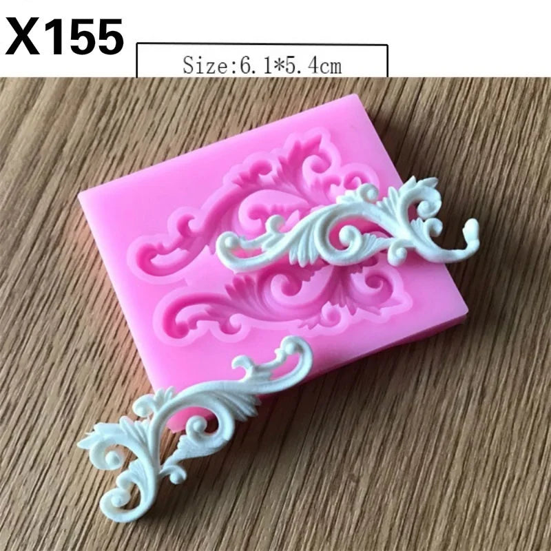 1pc Flower Pattern Silicone Mold Mat 3D Lace Mold Fondant Cake Decoration Sugar Craft Tool Baking Tools Cake Tools