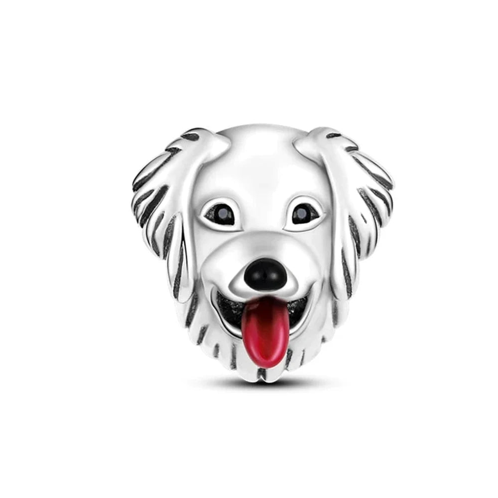 New 925 Sterling Silver Pet Series Dog Paw Print Dog House Charm Of Chain Beaded Fit Original Pendant Bracelet Ladies Jewelry