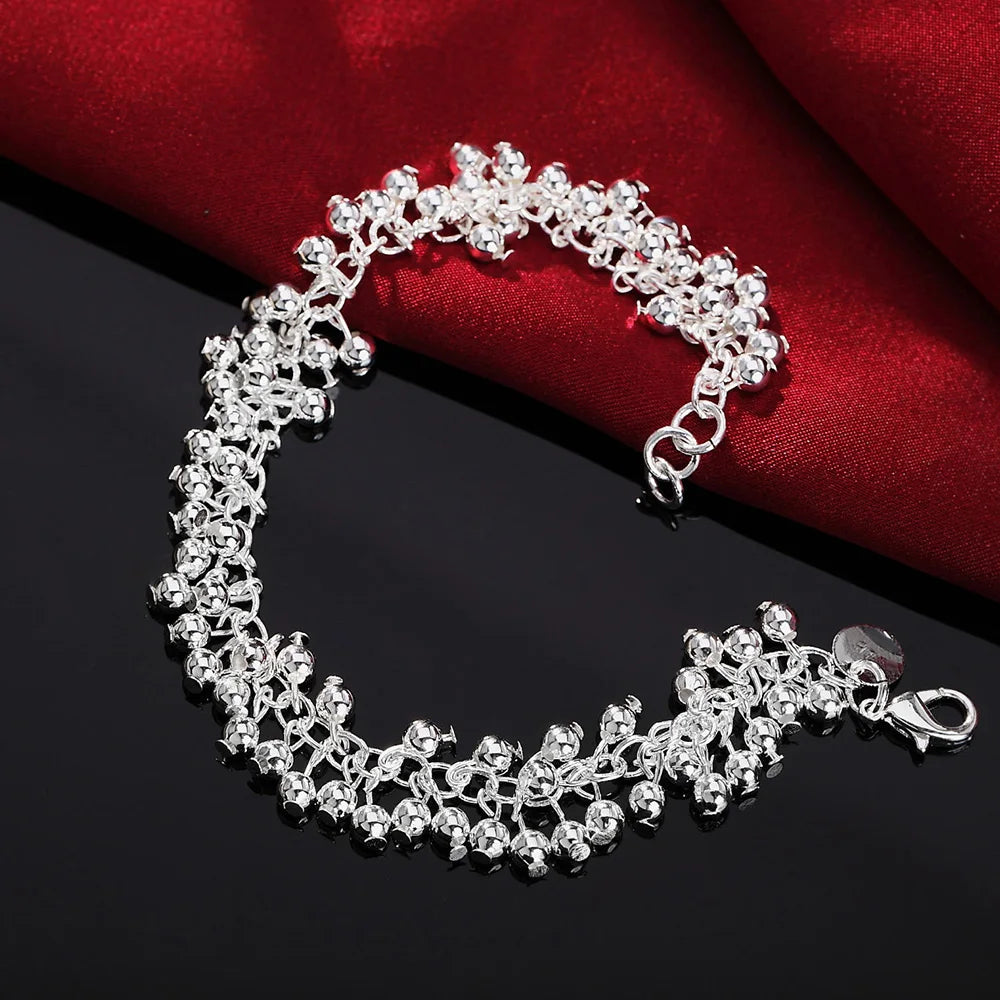 Fashion charm 925 Sterling Silver Bracelet for man woman Twisted rope chain fine jewelry Wedding party Christmas gift