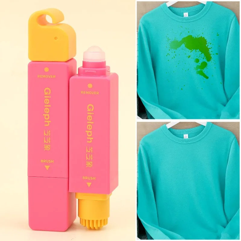 Portable Double Head Stain Remover Pen Instant Stain Treater Stick White Clothes Washing Free Grease Pen Emergency Cleaning Tool