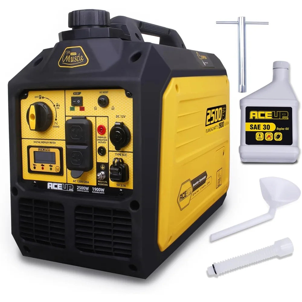 2500 Watt Gas Inverter Generator, Super Quiet Portable Generator for Home use, Camping, EPA Compliant