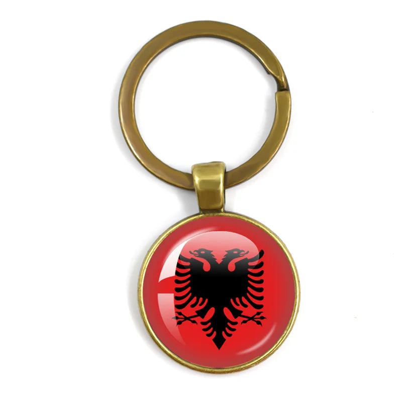 European National Flags, Albania, Andorra, Belarus, Belgium, Bosnia and Herzegovina, Bulgaria, Croatia, Popular Key Chain