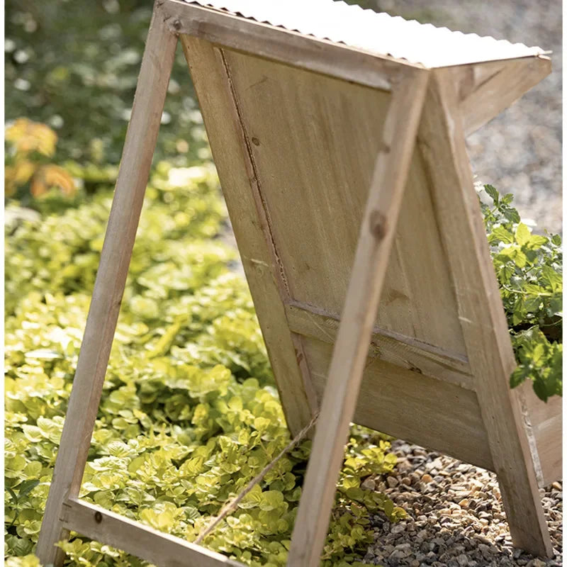 Courtyard Planting Flower Rack, Creative Wooden Plant, Potted Garden, Balcony Bonsai Basin, Retro Distressed Floor Decorative