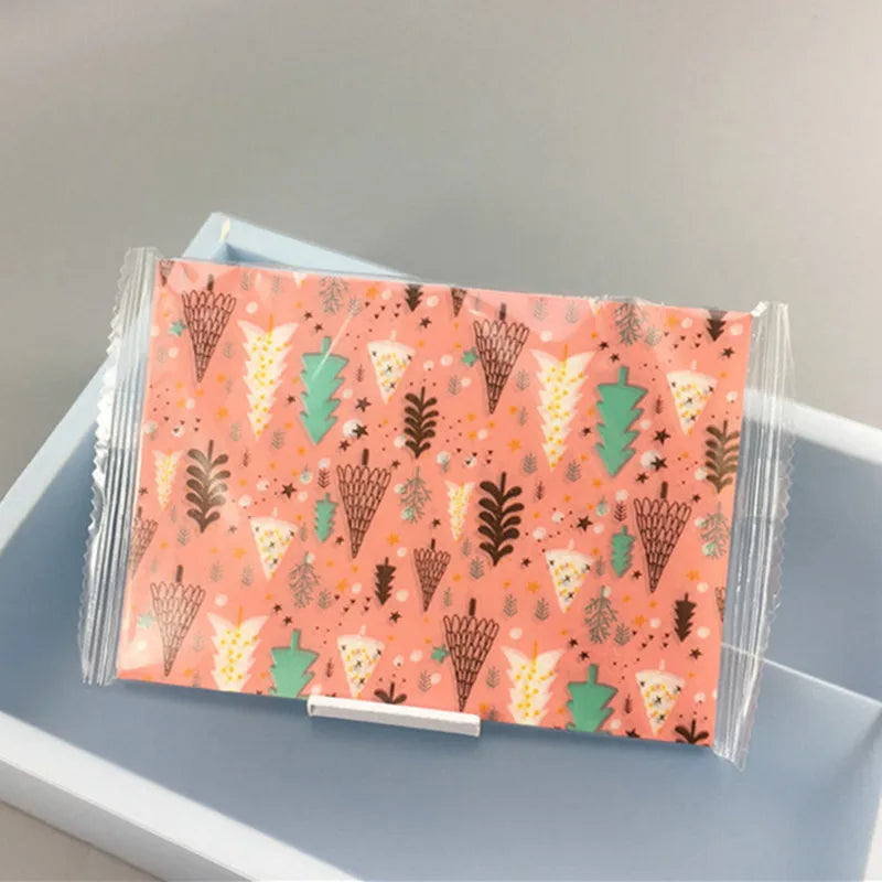 100Pcs DIY Handmade Nougat Candy Packaging Oil Paper Milk  Taffy Wrapper New Year Xmas Party Decor