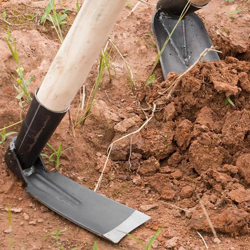 Garden Hoe Household Outdoor Farming Tools Forging Weeding Hoe For Digging Soil Planting Vegetables Flowers