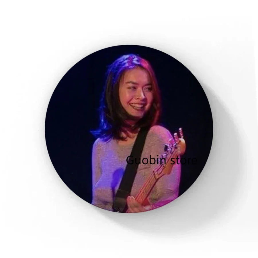 58mm Singer Mitski Enamel Pins Black and White Handmade Brooch Cartoon Cosplay Badge on Backpack Jewelry Accessories Gifts