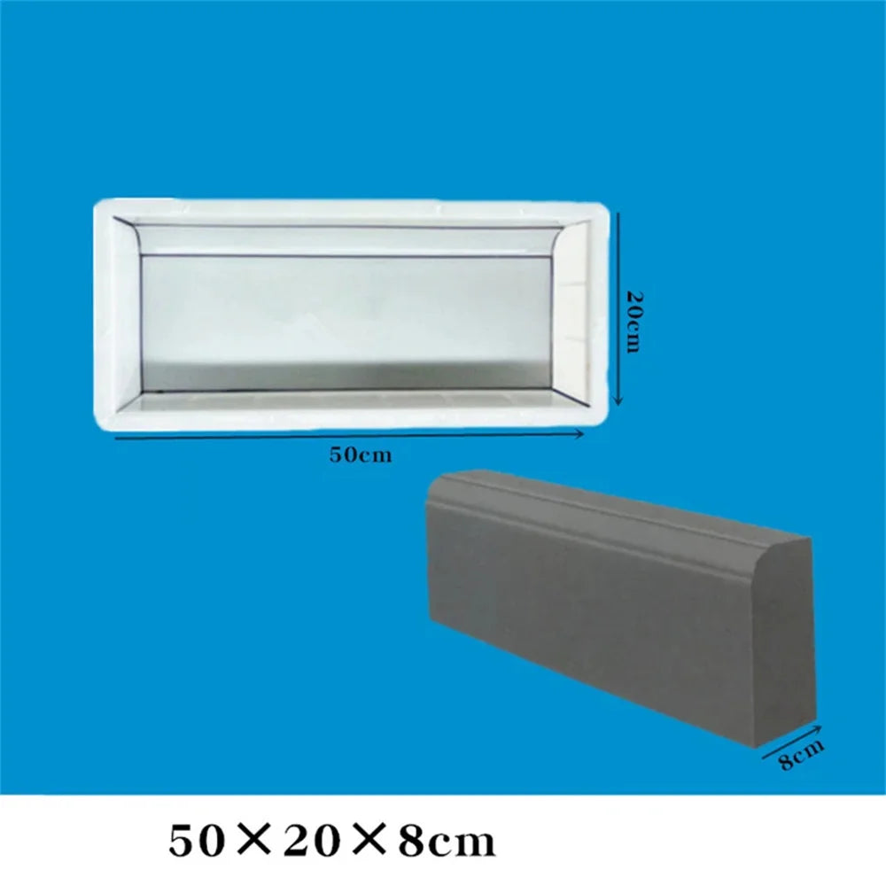 Road Curb Stone Plastic Mold Roadedge Arc, Cement Brick, Plastic Mold Stone, Roadside Stone, 50cm Long Line
