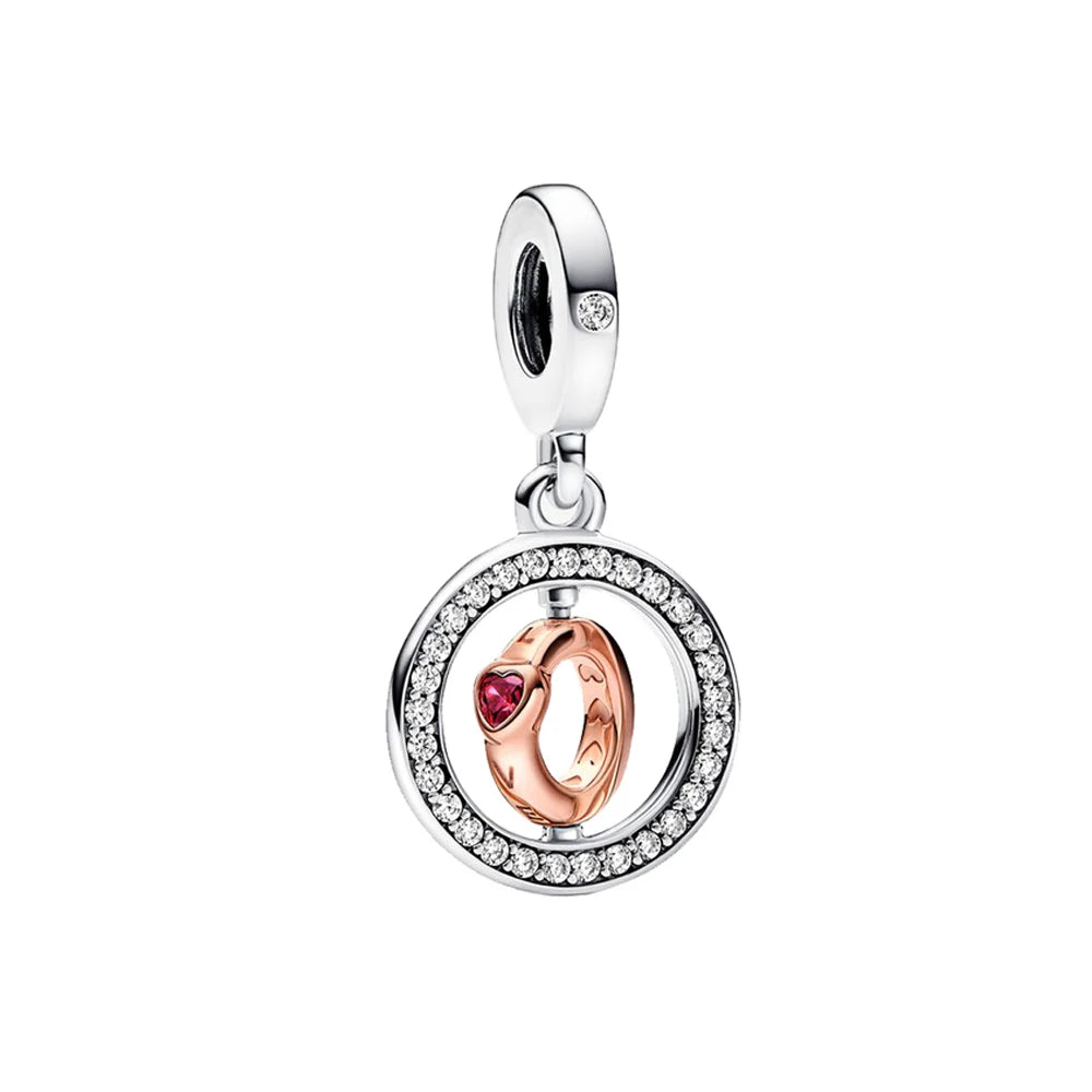 Valentine's Day Charm An Arrow Pierces The Heart Pendant Forever Love Bead Fit Original Bracelet DIY Accessories Jewelry Gift