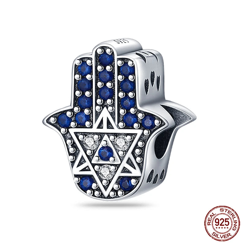 100% Real 925 Sterling Silver Classic Devil's Eye Charms Beads For Women Fit Original Qikaola Bracelets Fine DIY Jewelry Making