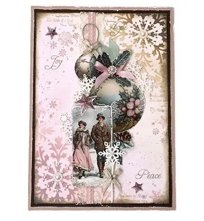 Christmas Blush Winter crackle Holiday Snowy Star frame Metal Cutting Die Silicone Stamp Scrapbook Stencil Photo Album DIY Paper