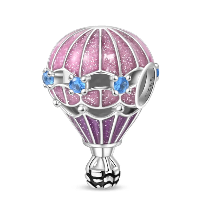 Hot Sale Charms Beads 925 Sterling Silver Pink Perfume Bottle Letter Luminous Firefly Tarot Card Beads Fit DIY Bracelets Jewelry