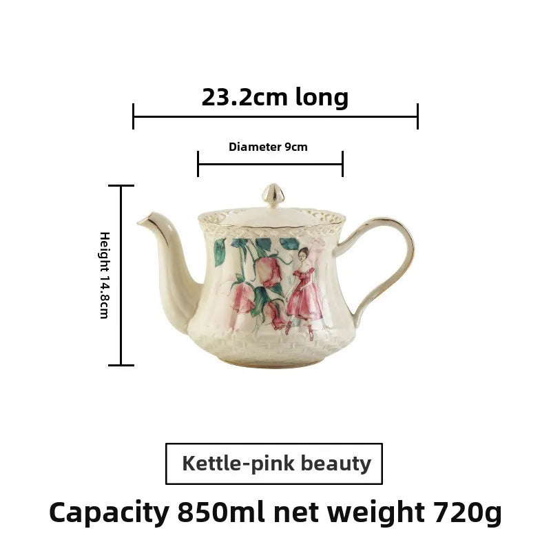 Ceramic Black Tea Cups Saucer Retro Afternoon Tea Coffee Cup Teapot Saucer Sets Couple Mug Set Home Creative Drinkware Mug Gift