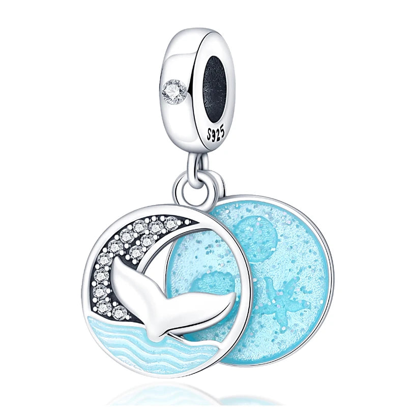 Ocean Trendy 925 Silver Dolphin Crab Boat Beach Charms Beads Fit 3mm Original Bracelets DIY Thoughtful Fine Jewelry Making Gifts