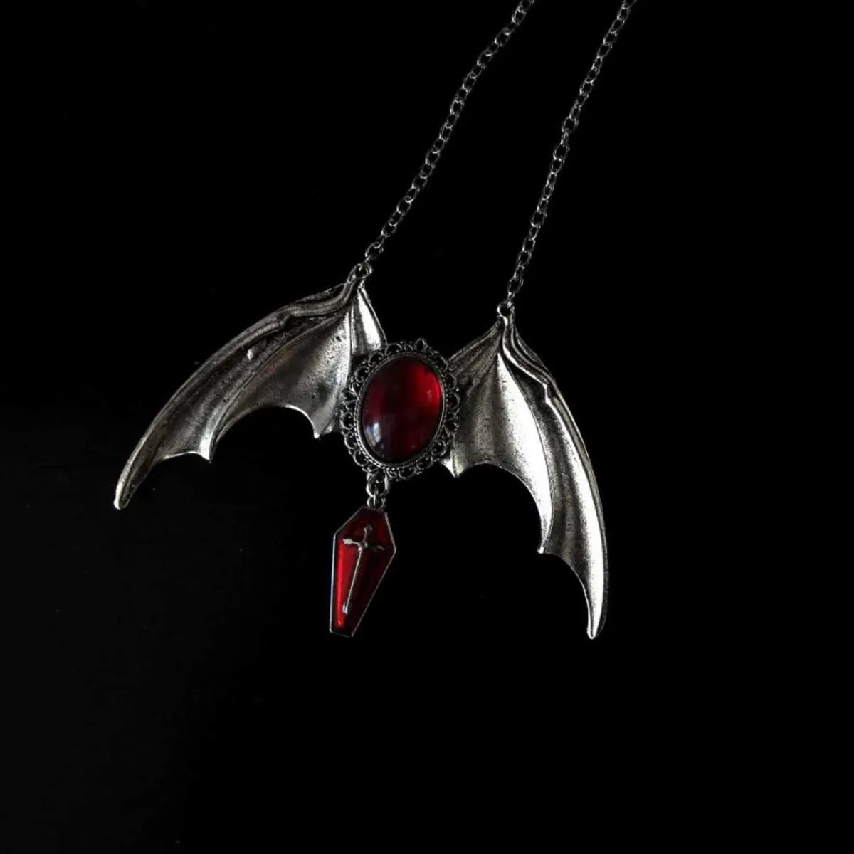 Vampire Bat Wing necklace,Gothic jewelry,carved Cameo,Victoria,Cross coffin,Devil,Vintage,pagan,Witch accessory,Choker For Women