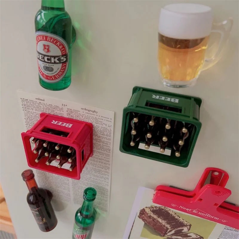 Multifunctional Beer Opener Fridge Magnet New Creative Simulation Beer Box Magnetic Opener High-Value Bottle Opener