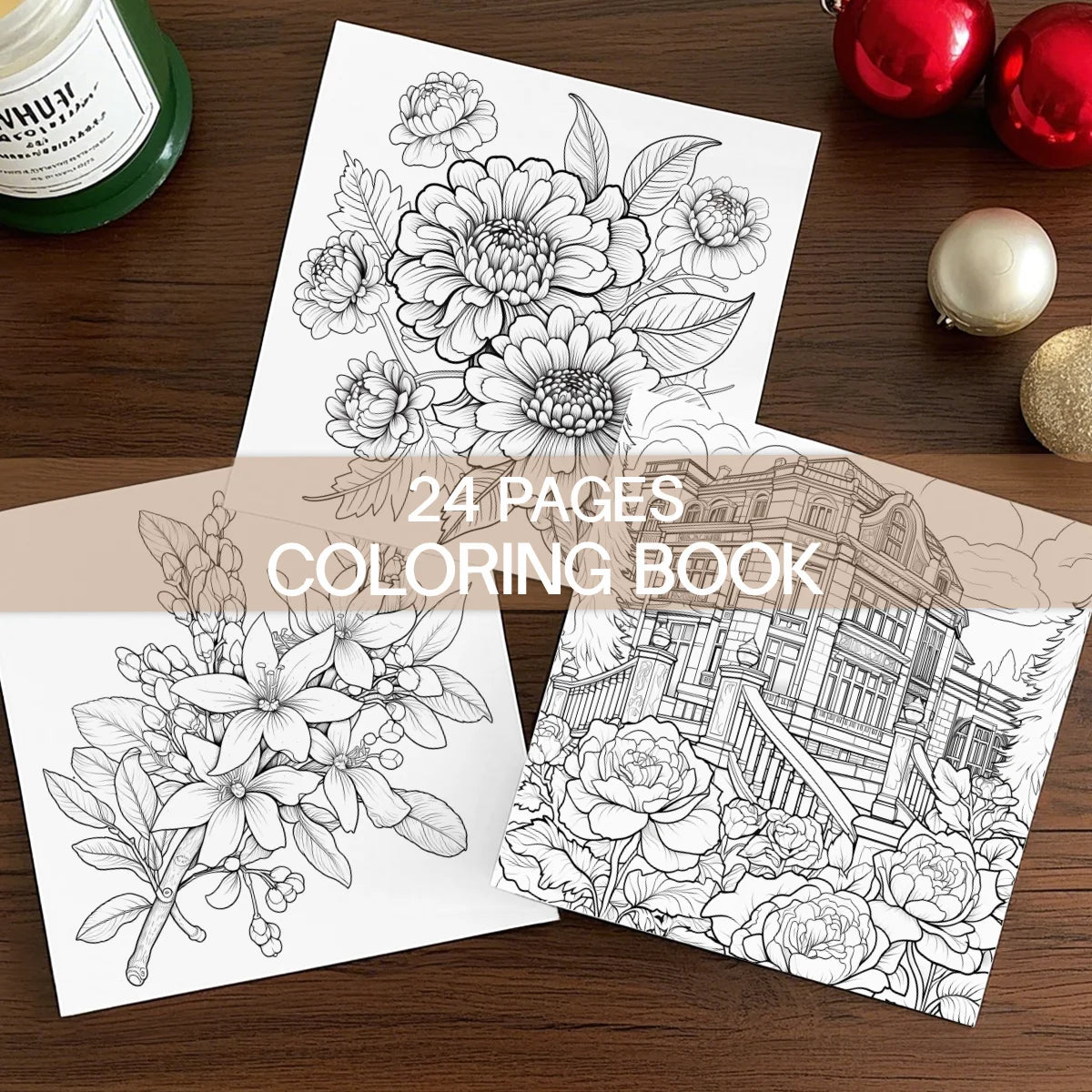 Garden Flowers Coloring Book for Adults Cute Comfy Daily Activities for Educational DIY Relaxation Children Drawing Books